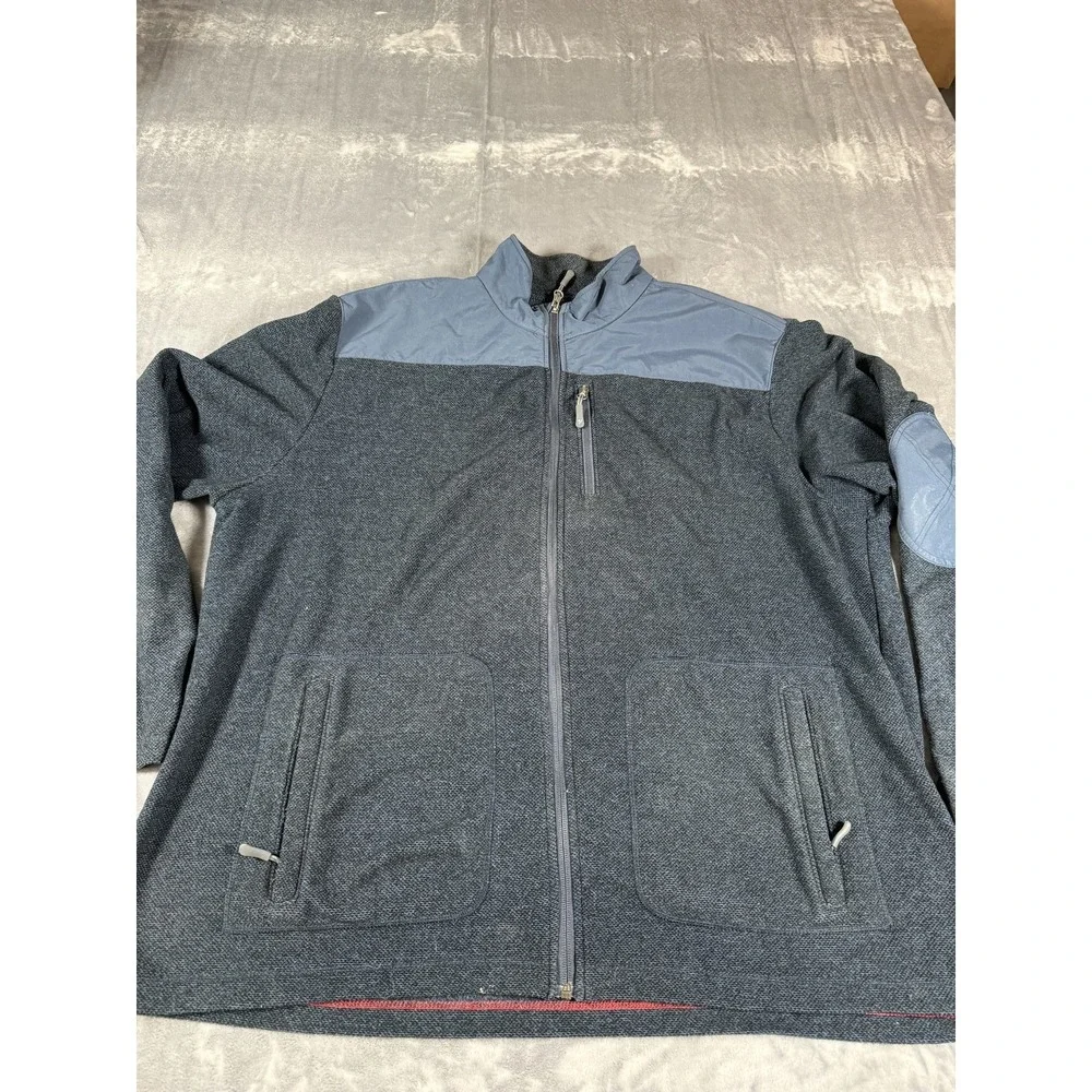 CLUB 38 PERFORMANCE CREMIEUX Men's 3XL Full Zip Fleece Jacket Coat Blue Gray